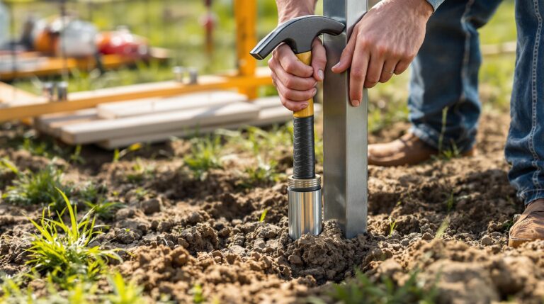 Einschlaghülsen richtig setzen: Schritt-für-Schritt Anleitung für den Zaunbau