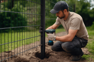 Bild Zaun Ideen günstig durch eigenen Aufbau